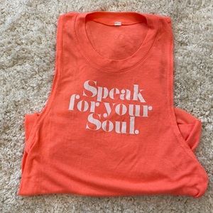Alo “Speak for your Soul” yoga/workout tank top